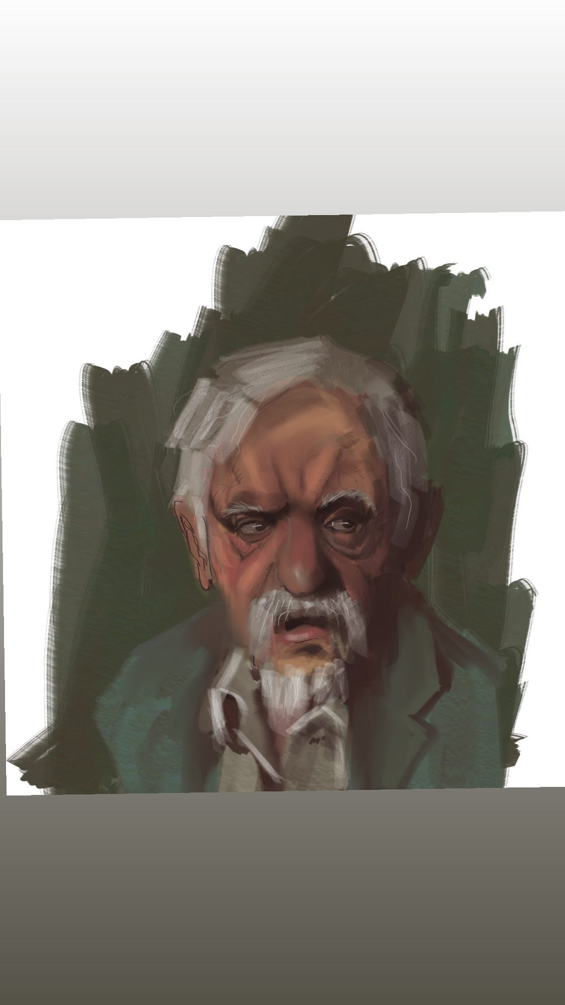 A face in paint — digital painting