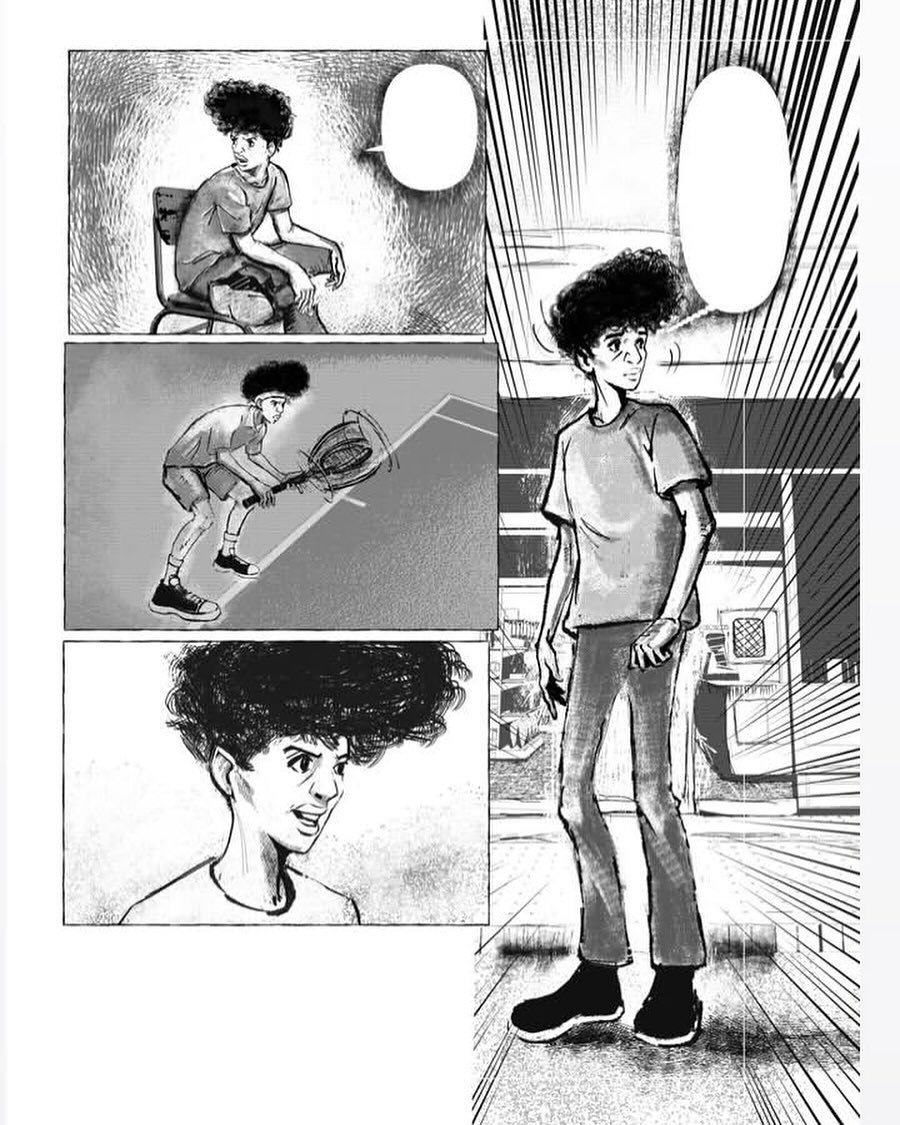 The Tennis Player — comics / character drawing